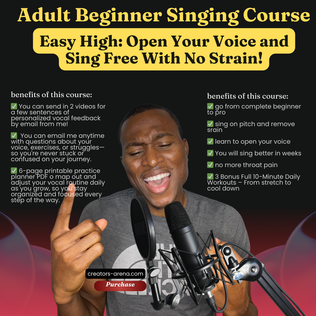 Adult Beginner Singing Course - Easy Highs : Open Your Voice and Sing Free With No Strain!